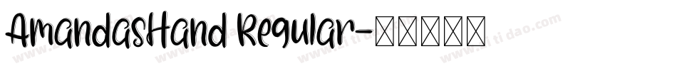 AmandasHand Regular字体转换